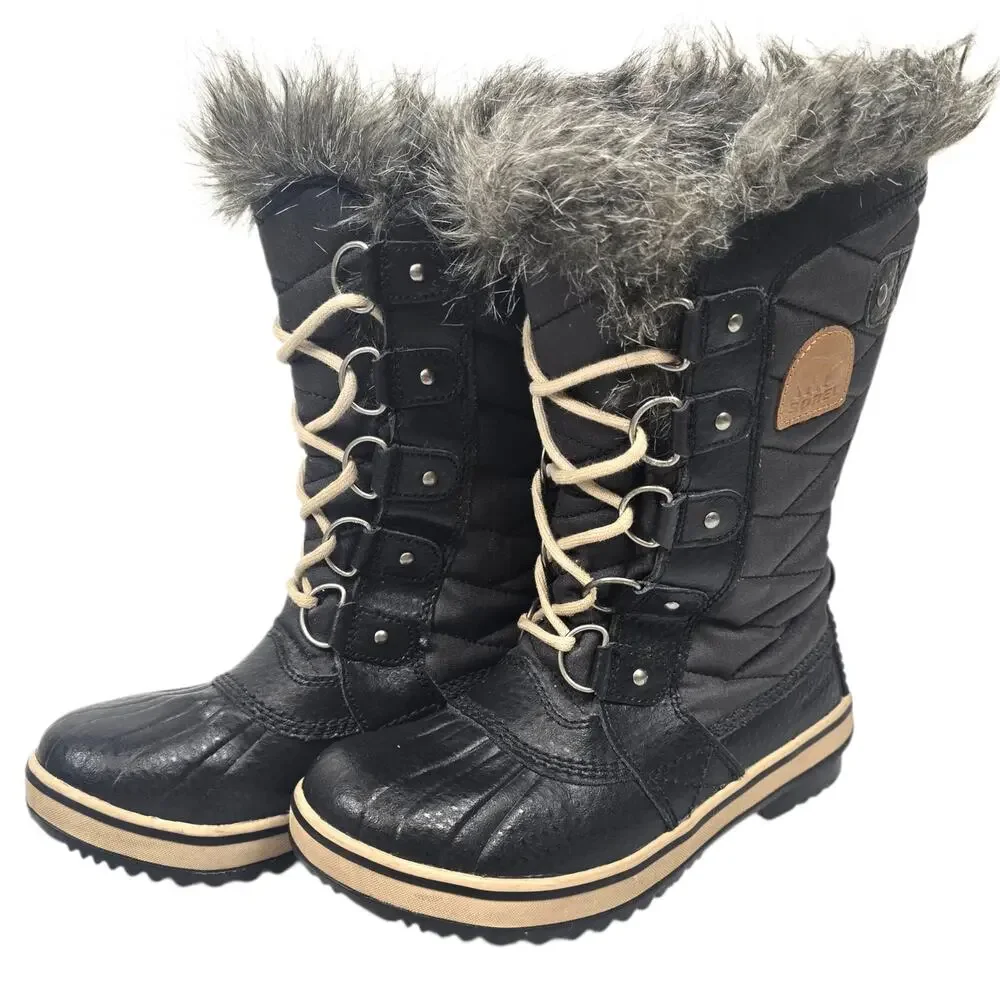 Sorel Tofino II Womens 5 Waterproof Snow Boots Faux Fur Winter Gorpcore Hiking